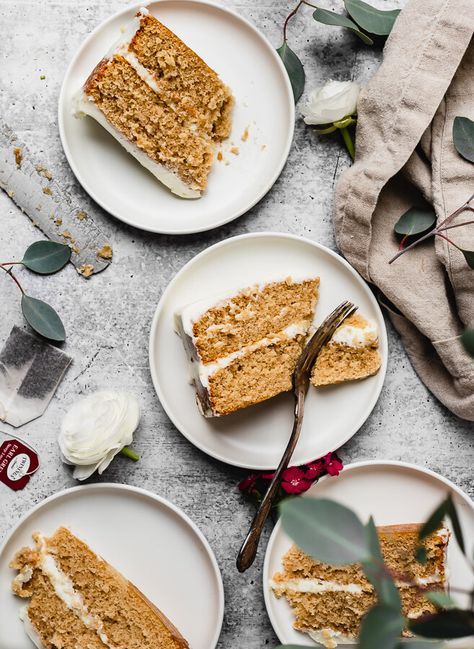 Earl Grey Cake with Orange Cream Cheese Icing  — Rose Wife Orange Cream Cheese Icing, Earl Grey Cake, Grey Cake, Orange Cream Cheese, How To Make Icing, Smooth Cake, Browned Butter, Cream Cheese Icing, Layer Cakes