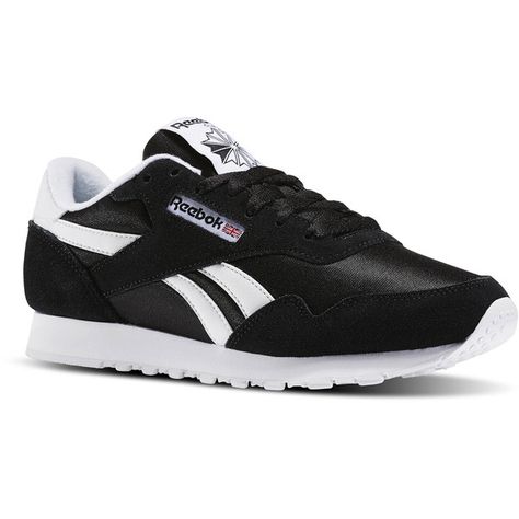 Reebok Royal Nylon (£45) ❤ liked on Polyvore featuring shoes, nylon shoes, breathable shoes, shock absorbing shoes, traction shoes and reebok shoes Workout Sneakers, Reebok Royal, Black Reebok, Hightop Sneakers, Lifestyle Shoes, Athletic Shoe, Reebok Women, Reebok Shoes, Rubber Shoes