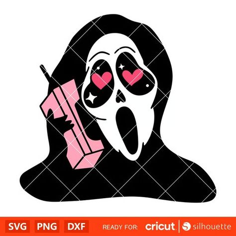 Scream in Love Svg, Ghost face Svg, Halloween Svg, Horror Sv - Inspire Uplift Scream Svg, Walpaper Hello Kitty, Funny Skeleton, Scream Movie, Funny Ghost, Vector Cut Files, Vector Cut, Ghost Faces, Valentines Svg