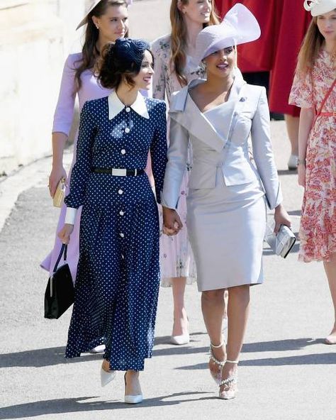 Meghan and Harry's Royal Wedding Guest Outfits | Who What Wear Royal Wedding Dress Guest, Royal Wedding Guest Attire, Meghan Markle Wedding Guest Outfits, Coronation Guest Outfit, Irish Wedding Guest Outfit, Royal Tea Party Outfit, French Wedding Guest Outfit, British Wedding Guest Attire, Vintage Wedding Guest Dress