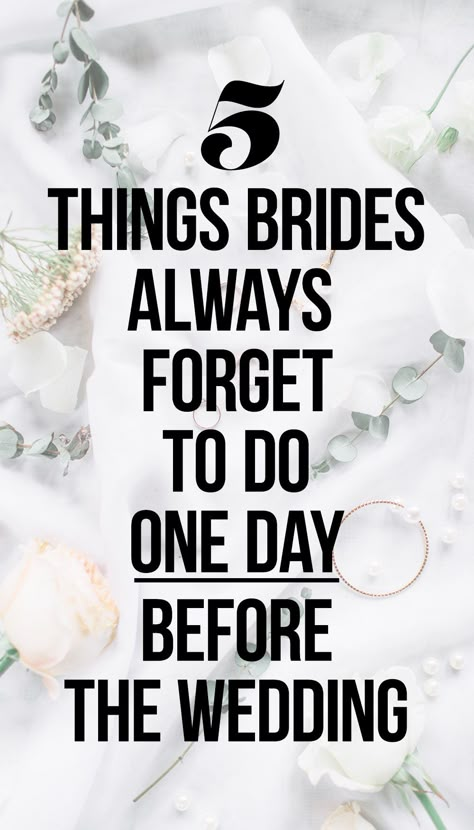 Wedding Looks For Bride, Day Before Wedding, Bride Tips, Bride Stuff, Bride Ideas, Engagement Tips, Bride Accessories, Wedding Prep, Wedding Advice