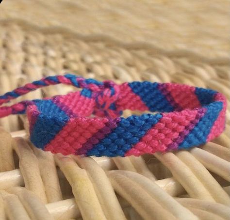 Lgbtq Crafts, Pokemon Ocs, Lgbtq Jewelry, Lgbt Bracelet, Punk Fashion Diy, Bisexual Pride Flag, Pride Bracelet, Steampunk Diy, Two Braids