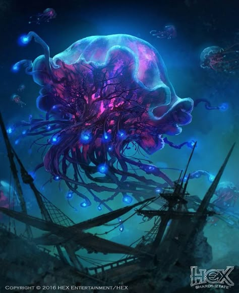 Godzilla King of all Monsters: Kurage Scary Sea Creatures, Giant Jellyfish, Sea Monster Art, Ocean Monsters, Jellyfish Art, Beast Creature, Creature Artwork, Fantasy Beasts, 다크 판타지