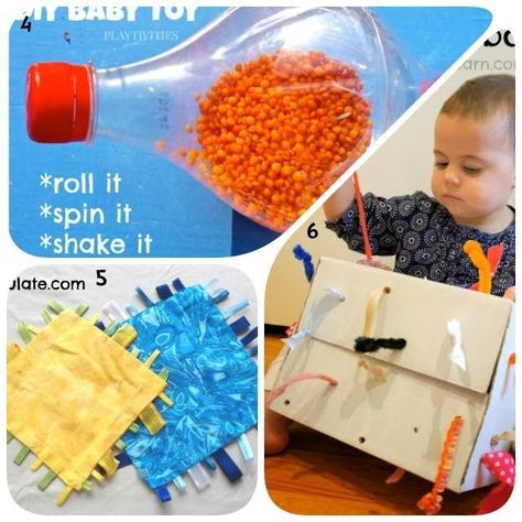 Learn with Play at Home: 8 Homemade toys for Babies. I like the pull through thing. Diy Baby Toys 6 Months, Diy Baby Toys, Homemade Baby Toys, Toddler Projects, Baby Toys 6 Months, Baby Parenting, Toddler Ideas, Baby Toys Diy, Trendy Toys