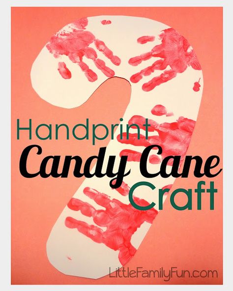 Handprint Candy Cane Craft Candy Cane Craft, Candy Cane Crafts, December Crafts, Christmas Crafts For Toddlers, Reindeer Craft, Preschool Christmas Crafts, Santa Crafts, Handprint Crafts, Christmas Tree Crafts