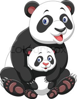 Mother and baby panda Panda Vector, Pandas Playing, Deco Jungle, Panda Lindo, Cartoon Mom, Disney Art Drawings, Cute Panda Wallpaper, Cartoon Panda, Baby Panda