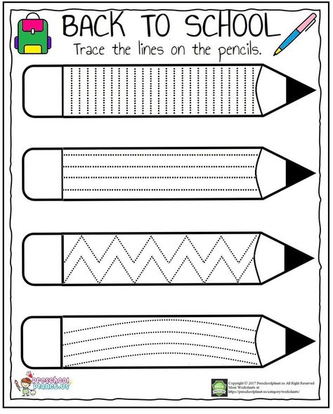 Here is tracing worksheet for preschoolers and firs graders. Kids will improve tracing ability and color the pencils for fun! This pencil tracing worksheet is in pdf format and ready to print. Have fun! Pencil Craft For Preschoolers, Pencil Tracing, Trace Worksheet, Welcome To Class, Back To School Worksheets, Kindergarten Morning Work, All About Me Preschool, Preschool Tracing, Tracing Worksheets Preschool