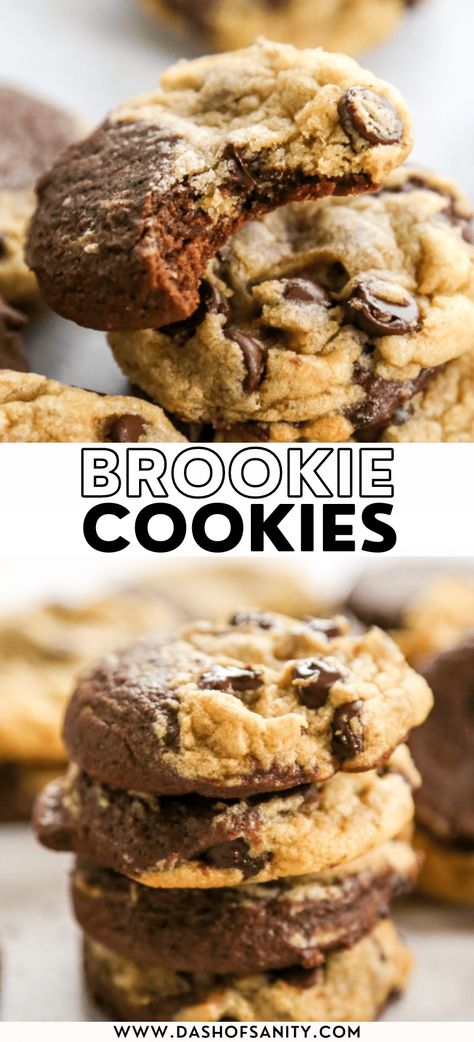 Brookies Cookies Brookies Cookies, Brownies And Cookies, Mouthwatering Desserts, Pies Recipes, Mood Food, Gourmet Cookies, Bar Recipes, Holiday Cookie Recipes, Mouthwatering Recipes