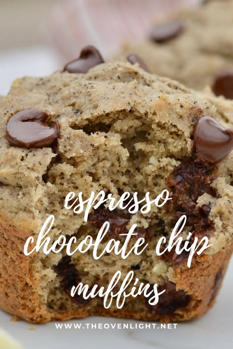 Chocolate Chip Muffins Gluten Free, Chocolate Chips Muffins, Easy Espresso, Coffee Muffins, Muffins Gluten Free, Chocolate Chip Muffin Recipe, Mocha Chocolate, Homemade Muffins, Baking Muffins