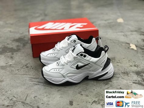 Nike M2K Tekno Leather Sneakers White & Black Nike M2k Tekno Outfit Mens, Nike Mk2 Tekno Outfit, Nike M2k Tekno Black, Nike M2k, Nike Runners, Trendy Shoes Sneakers, Black And White Nikes, All Nike Shoes, Hype Shoes