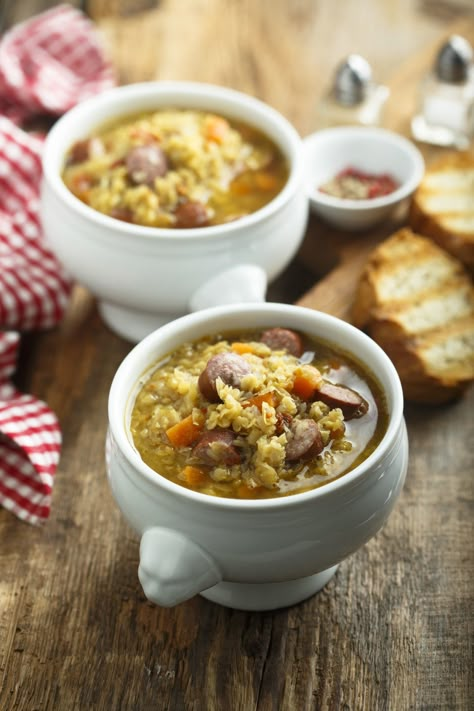 Ina Garden Lentil Soup, Ina Garden Recipes, Cowboy Salsa, Lentil Sausage, Lentil Sausage Soup, Best Ina Garten Recipes, Ina Garden, Barefoot Contessa Recipes, The Barefoot Contessa