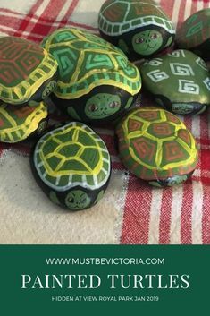 Painted Turtles, Turtle Painted Rocks, Garden Rock Art, Painted Rock Animals, Art Pierre, Stone Art Painting, Fabric Christmas Ornaments Diy, Painted Rocks Kids, Flowers Painted