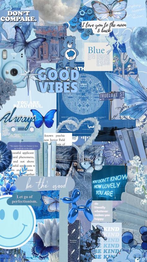 Blue Scrapbook, Baby Blue Wallpaper, Blue Butterfly Wallpaper, Wallpaper Iphone Boho, Whatsapp Wallpaper Cute, Cute Summer Wallpapers, Pretty Wallpapers Tumblr, Cute Blue Wallpaper, Baby Blue Aesthetic