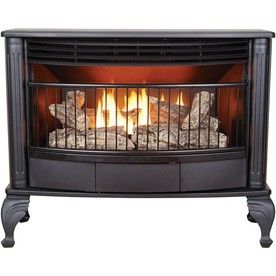 1,000-sq ft Dual-Burner Vent-Free Liquid Propane and Natural Gas Stove Free Standing Gas Stoves, Gas Stove Fireplace, Vent Free Gas Fireplace, Fireplace Stove, Natural Gas Fireplace, Propane Fireplace, Ventless Fireplace, Freestanding Stove, Stove Heater