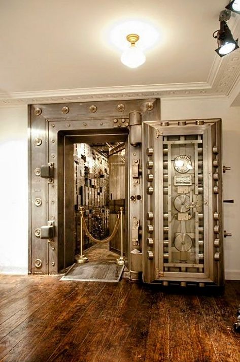 Bookcase Doorway, Vault Design, Antique Safe, Bank Vault, Luxury Safe, Safe Door, Bank Building, Vault Doors, Safe Vault