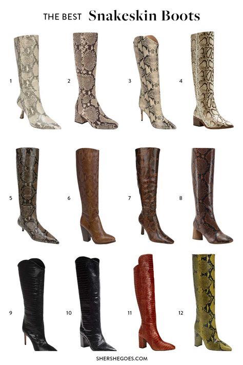 Snakeskin Boots Snake Skin Tall Boots, Snake Skin Knee Boots, Snake Skin Brown Boots, Crocodile Skin Boots, Knee High Snakeskin Boots Outfit, Brown Snake Skin Boots Outfit, Tall Snakeskin Boots Outfit, Snakeskin Boots Outfit Winter, Brown Snakeskin Boots Outfit