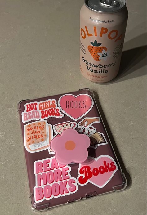 kindle paperwhite cover stickers aesthetic strawberry vanilla olipop Stickers For Kindle, Cover Stickers, Kindle Reader, Vintage Stickers, Book Instagram, Kindle Cover, Kindle Case, Bookish Things, Kindle Paperwhite