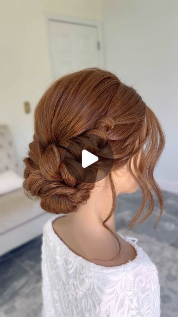 Sandra Monzon-Atlanta Ga Bridal Hairstylist on Instagram: "This Knot braid into a low bun came out beautiful, I hope you like it too🫶🏽 Have a nice day everyone 💐  Mannequin, hair elastic and bobby-pins from my shop @sandimonzonshop   #windergahairstylist #daculagahairstylist #lawrencevillehairstylist #bridalhair #braids #hairstyles" Braided Wedding Hairstyles Updo, Braided Low Bun Hairstyles, Braid Into A Low Bun, Low Bun With Braid, Mannequin Hairstyles, Updo With Braid, Mannequin Hair, Bridal Hairstylist, Bridal Bun