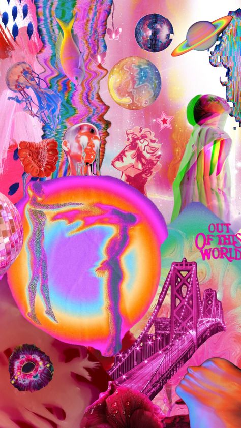 out of this world #psychedellic #pink #trippy Bday Sleepover, Pink Trippy, Gemini Szn, Acid Art, Out Of This World, Pink Background, Abstract Expressionism, This World, Nail Inspo