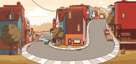 Hilda Background, Background Painting, Bg Design, 8bit Art, Cartoon Background, Character Design Animation, Animation Background, Environment Concept Art, Layout Inspiration