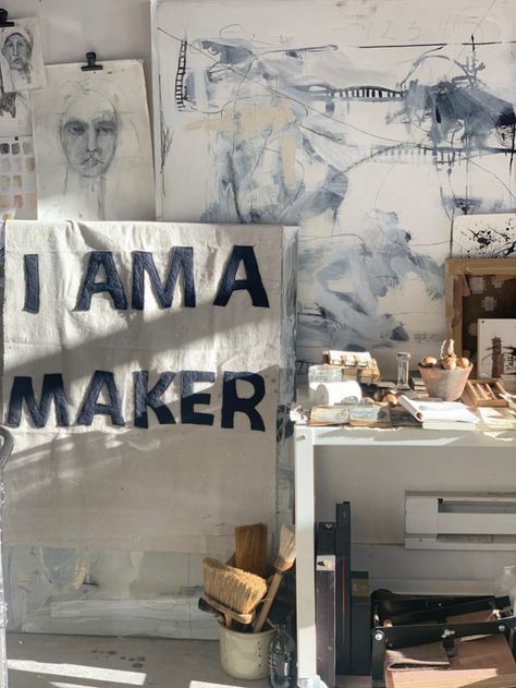 An Artist Studio | With Jeanne Oliver - Jeanne Oliver Jeanne Oliver, Workspace Studio, Sun Shining, Painting Studio, Collage Artists, Studio Space, Florida Home, Create Space, Glass Doors