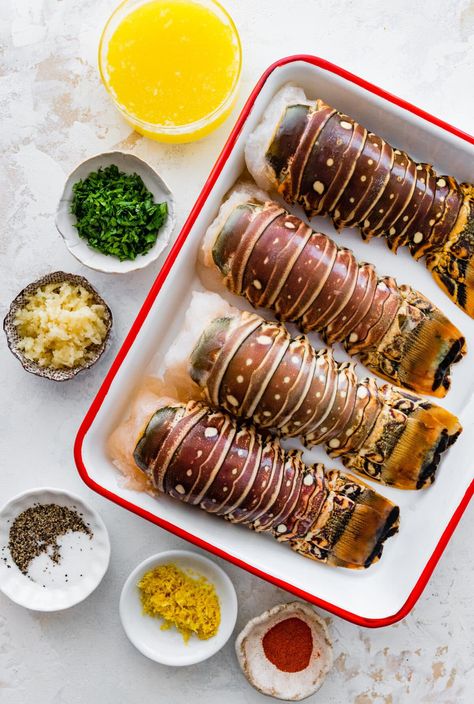 Best Baked Lobster Tails Recipe (Super Easy!) in 20-minutes you will have flavorful, tender, and impressive lobster tails everyone will love! Instant Pot Lobster Tail, Stuffed Lobster Tail Recipe Baked, Rock Lobster Tail Recipe, Roasted Lobster Tail, Lobster Tail In Oven, Best Way To Cook Lobster Tails, How To Cook Lobster Tails In Oven, Lobster Tails In Oven, Baked Lobster Tail Oven