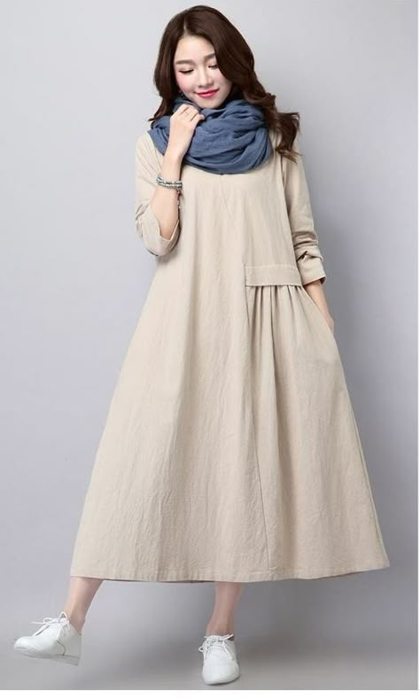 Pleats Fashion, Linen Casual Dress, Pleated Fashion, Long Dress Plus Size, Sukienki Plus Size, Cheap Dress, Linen Fashion, China Dress, Linen Casual