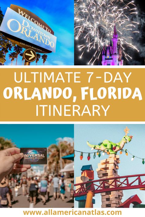 This Orlando itinerary has it all - 7 days in Orlando, including which theme parks to go to, where to eat, how to get around Orlando, and so much more. Enjoy this full Orlando travel guide for your one week vacation in Orlando to make use of the best Orlando travel tips and Florida tips for visitors. Orlando Theme Parks Travel Tips, Orlando Trip Planning, Orlando Florida Disney World, Orlando Florida Itinerary, Orlando Itinerary, Vacation Hacks, Orlando Florida Disney, Orlando Florida Vacation, Orlando Trip