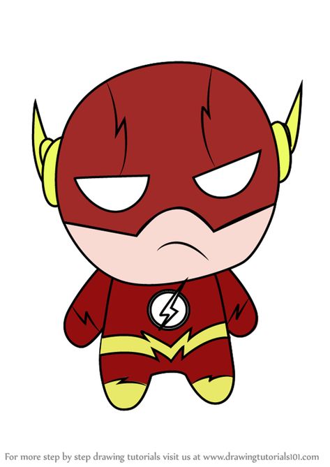 The Flash Cartoon Drawing, The Flash Chibi, The Flash Drawing Easy, Flash Drawing Easy, The Flash Drawing, The Flash Cartoon, Birthday Paintings, Character For Animation, Flash Fanart