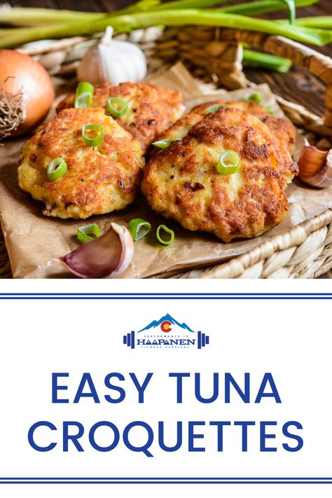 These easy tuna croquettes are a quick weeknight throw-together recipe that screams comfort food! Recipe from: Saara at Performance is Haapanen #performanceishaapanen #healthyrecipe #healthyfood #healthfood #fuelyourbody #nutrition #easytunacroquettes #tunacroquettes #tuna #croquettes Tuna Croquettes Recipe, Tuna Croquettes, Croquettes Recipe, Croquettes, Almond Recipes, Yellow Onion, Nutrition Information, Food Recipe, Recipe Box