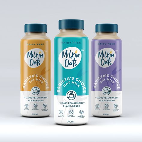 Soya Milk Packaging, Healthy Drinks Packaging, Nut Milk Packaging, Oat Milk Packaging, Milk Design Packaging, Milk Label Design, Drink Design Packaging, Organic Rice Packaging, Oats Packaging