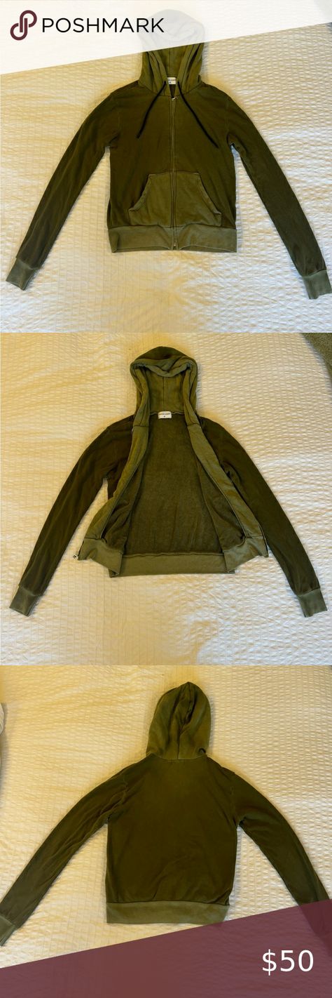 Cotton Citizen Milan full zip hoodie size xs Cotton Citizen, Full Zip Hoodie, Army Green, Zip Hoodie, Milan, Green, Closet