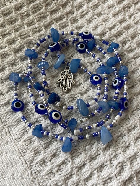 Bead Aesthetic Jewelry, Evil Eye Jewellery, Evil Eye Aesthetic, Evil Eyes, Industrial Piercing Jewelry, Evil Eye Art, Pretty Jewelry Necklaces, Indie Jewelry, Belly Jewelry