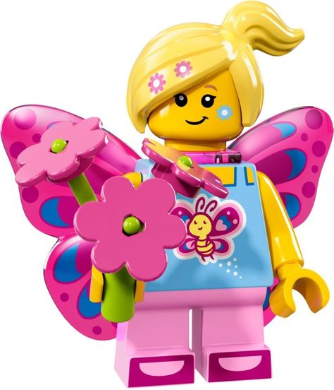 A Collectable Minifigures set released in 2017. Butterfly Girl, Lego Characters, Lego News, Lego Minifigure, Buy Lego, Lego Movie, Lego Minifigures, Building Block, Lego Sets