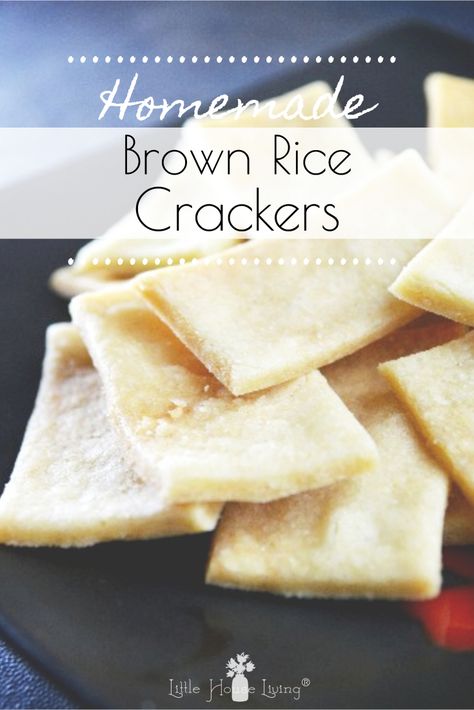 Have you ever tried to make your own crackers? This crunchy little brown rice crackers recipe is perfect if you are gluten-free or if you just want an extra helping of whole grains! #glutenfree #brownricecrackers #makeyourown #homemadecrackers #glutenfreecrackers Rice Cracker Recipe, Gf Crackers, Crackers Gluten Free, Rice Flour Recipes, Make Your Own Crackers, Crackers Recipe, Homemade Foods, Gluten Free Crackers, Frugal Recipes