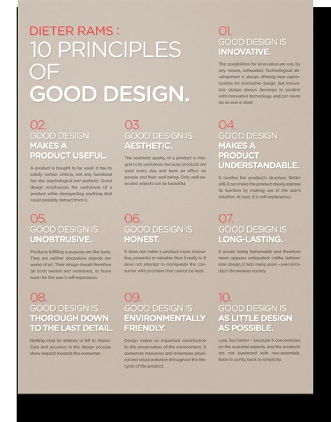 Graphisches Design, Webdesign Inspiration, Dieter Rams, Design Basics, Design Theory, Design Websites, Design Rules, Learning Graphic Design, Principles Of Design