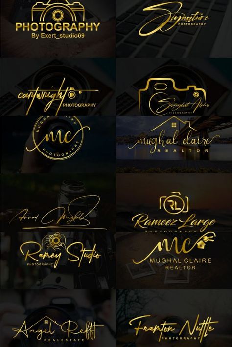 I will design luxury photography signature logo, or watermark Photography Watermark Ideas, Photography Logo Design Creative, Photo Logo Design Style, Photography Logo Design Ideas, Photography Studio Logo, Photography Signature Logo, Best Photography Logo, Creative Photography Logo, Photography Name Logo