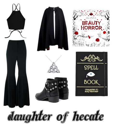 "Daughter of Hecate" by soul-achilles ❤ liked on Polyvore featuring STELLA McCARTNEY, Pierre Cardin, Senso, Allurez, ValfrÃ©, percyjackson, witch, wicca and Hecate Daughter Of Hecate Outfit, Goddess Inspired Outfits, Cabin 20 Hecate, Hecate Cabin, Aphrodite Daughter, Hecate Aesthetic, Daughter Of Hecate, God Outfits, Witch Outfits