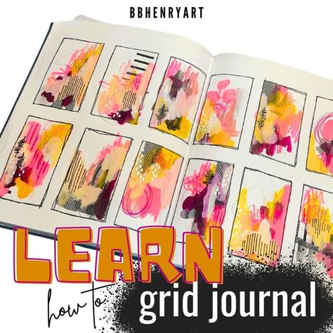 Grid Journal Newbie? Here’s What You Need to Get Started — BB Henry Art Grid Art Journaling, Grid Journal Ideas, Grid Journaling, Liquitex Acrylic Paint, Correction Pen, Journal Tutorials, Journal Techniques, Grid Journal, Grid Journals