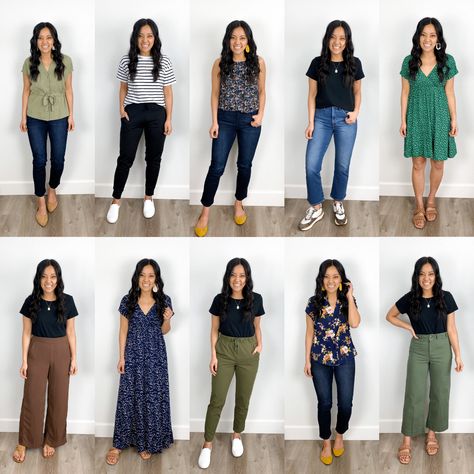 Easy Spring Outfits Work, Nuisances Casual, Comfortable Spring Outfits Casual, Old Navy Style, Old Navy Outfits 2023 Summer, Old Navy Business Casual Work Outfits, Feminine Mom Style, Old Navy Spring 2020 Outfits, Amazon Outfits Women Spring 2024