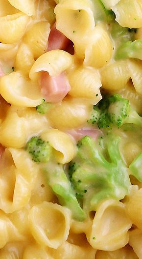 Broccoli Shells And Cheese, Ham And Broccoli, Shells And Cheese, Cheese Stuffed Shells, Lunch Snacks, Toddler Meals, Pork Recipes, Mac And Cheese, Casserole Recipes