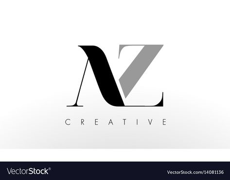 A z letter logo design creative az letters icon Vector Image Az Logo Design Ideas, A2z Logo, Letter T Logo Design Ideas, A Z Logo, Z Logo Design Ideas, Zm Logo, 2 Letter Logo, N Wallpaper Letter Aesthetic, Az Logo