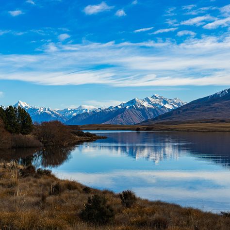 Lake Clearwater - Ashburton Lakes, Canterbury, New Zealand - taken 15/7/23 Ashburton New Zealand, Canterbury New Zealand, Canterbury, Clear Water, Beautiful Landscapes, New Zealand, Oxford, Lake, Water