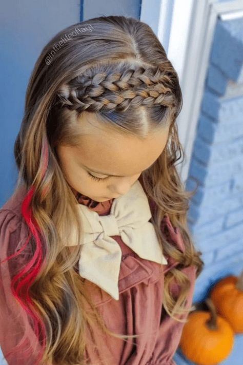 Growing Out Bangs Hairstyles For Kids, First Grade Picture Day Hair, Cute Kid Hairstyles Braided, Girls Fancy Hairstyles Kids, Kids Hairstyles Long Hair, Girls Birthday Hairstyles, Fairy Hairstyles For Kids, Picture Day Hair Ideas, Marilyn Hairstyles