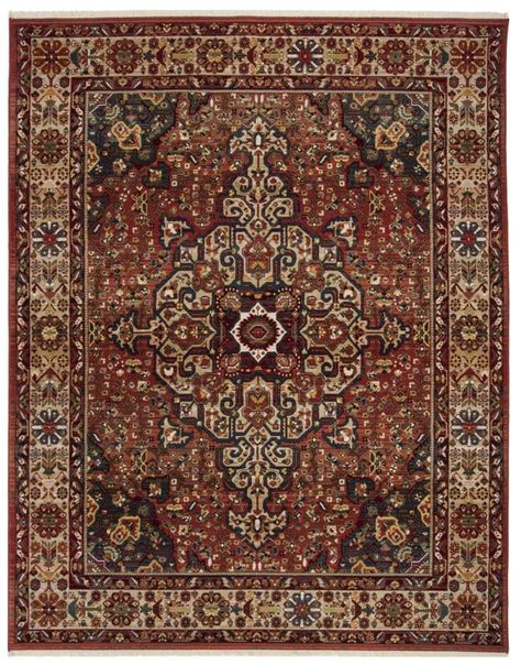 Safavieh Kashan Lano 8 x 10 Red/Ivory Indoor Border Vintage Area Rug in the Rugs department at Lowes.com Kashan Rug, Medium Cut, Industrial Rugs, Industrial Area Rugs, Traditional Interior, Persian Area Rugs, Vintage Area Rugs, Traditional Area Rugs, Power Loom