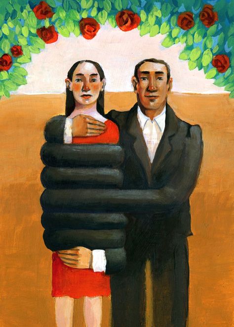 Possessive Love, Social Realism, Surreal Artwork, Magic Realism, Rene Magritte, Love Painting, Conceptual Art, Botanical Illustration, Couple Posing