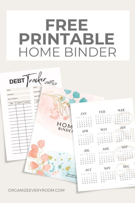 Ultimate Home Binder With Free Printables! Mom Binder Ideas, Home Planning Binder, Bill Binder Printables Free, Digital Home Management Binder, Life Organization Printables Free, House Binder Printables Free, Home Project Binder, Household Management Printables, Family Emergency Plan Free Printables