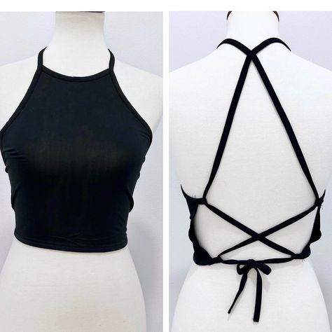 Black Strappy Criss Cross Backless Halter Crop Top Women’s Size M Women’s Size M Made In China Approximate Measurements (Flat Lay): Length: 14 In. (Straps Not Included In Measurement) Bust: 21 In. Condition: New Without Tags. Features: Halter Neckline Lightweight Stretch Tie Back Closure Reasonable Offers Welcome Feel Free To Contact Us About Any Questions Regarding Item A-259, 260, 261 Edgy Crop Tops, Strappy Back Top, Backless Halter Top Outfit, Backless Top Outfit Night, Backless Crop Top Outfit, Black Backless Top Outfit, Strap Top Outfit, Cross Top Outfit, Halter Crop Top Outfit