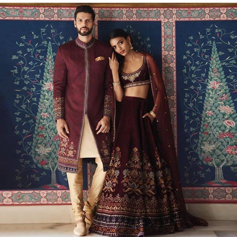 What about  this chocolate brown colour lehenga by @anitadongre . . . . . #awesomelifestyle #awesomelifestylefashion #awesomelifestyle… Wedding Matching Outfits, Indian Dresses Online, Groom Dress Men, Mode Ulzzang, Indian Groom Wear, Wedding Dresses Men Indian, Indian Outfits Lehenga, Couple Wedding Dress, Bridal Lehenga Collection