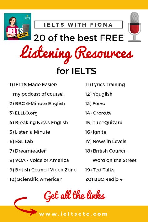 IELTS Listening Study Links - IELTS with Fiona Listening Tips For Ielts, Listening Ielts Tips, Ielts Topics, English Listening, Linking Words, Ielts Listening, Ielts Tips, Ielts Speaking, Ielts Reading